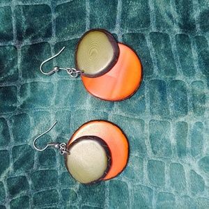 Petrified Wood Earrings